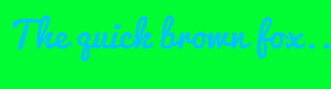 Image with Font Color 00C3FF and Background Color 00FD34